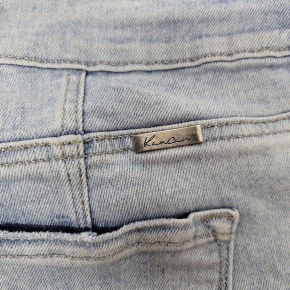 Women's Light Wash High-Waisted Kancan Jeans, Button-Fly and Frayed Hem SZ 16 - Picture 6 of 14